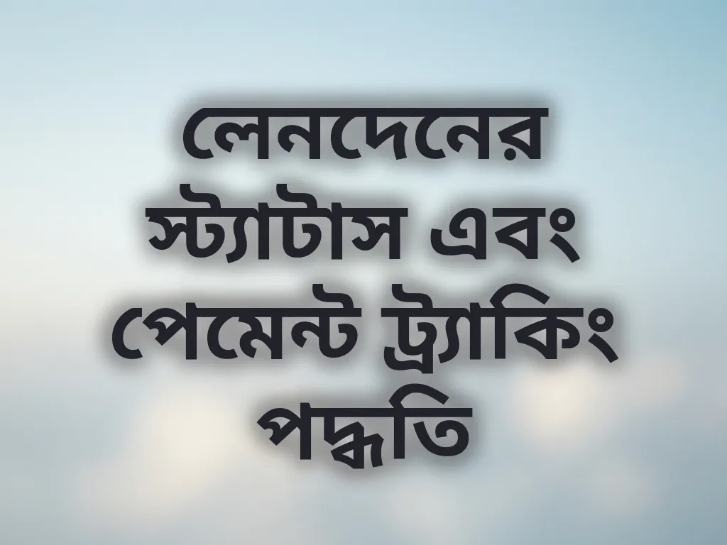 লেনদেনের স্ট্যাটাস এবং পেমেন্ট ট্র্যাকিং পদ্ধতি